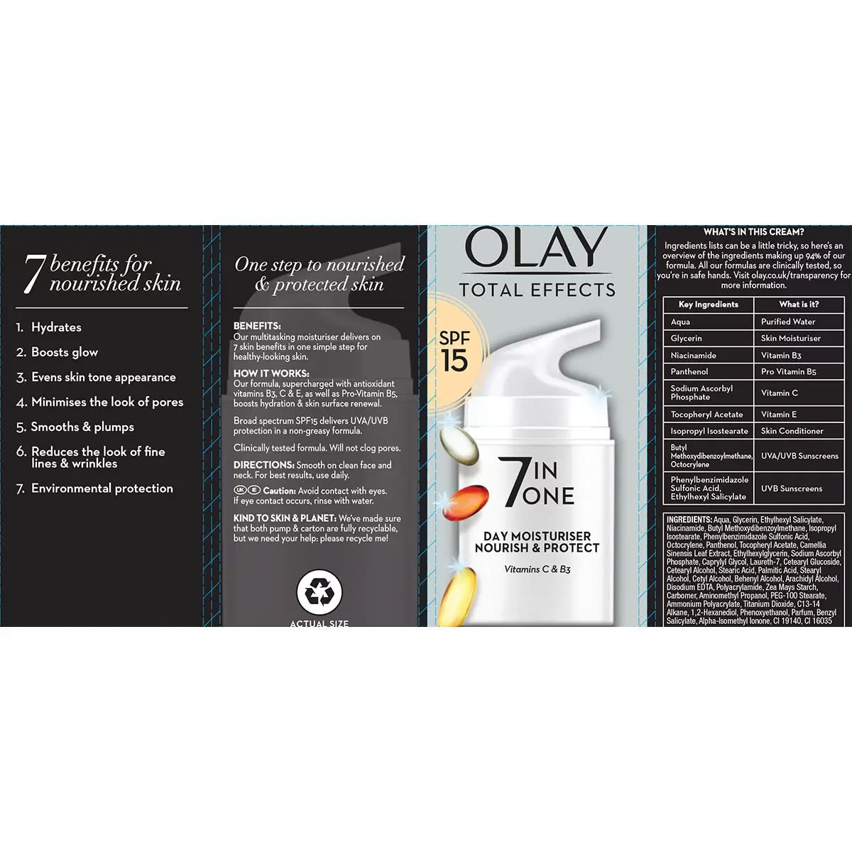 Olay Total Effects Age Moisturiser, 2 x 50ml by Betaglam