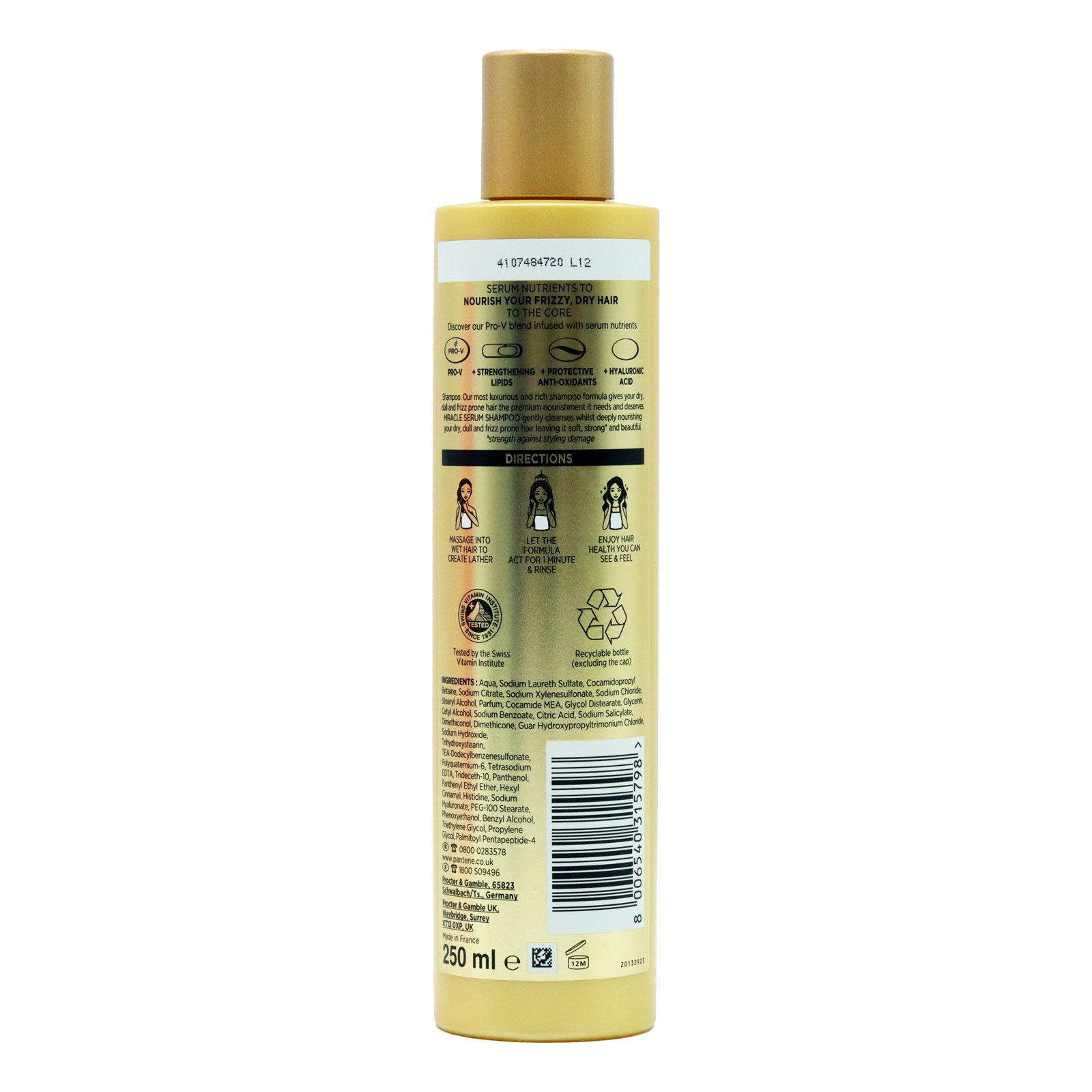 Pantene Pro V Miracle Smooth Sleek Shampoo 255ml for Frizz Control and Silky Shine by Betaglam