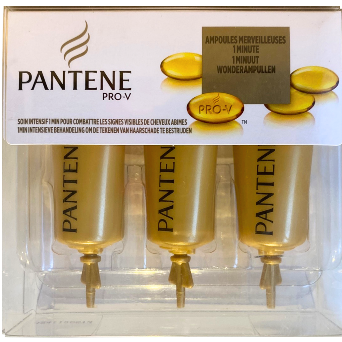 PANTENE PRO-V AMPOULES MERVEILLEUSES 1 MINUTE - 3 X 15ml by Betaglam Cosmetics