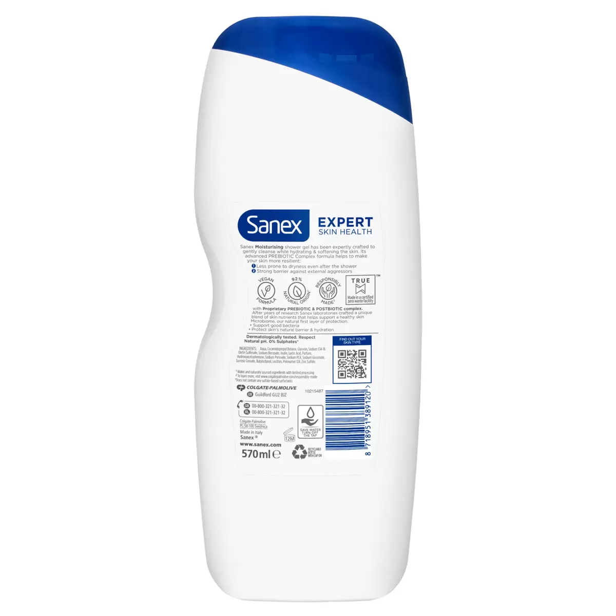 Sanex Moisture Shower Gel, 6 x 570ml by Betaglam