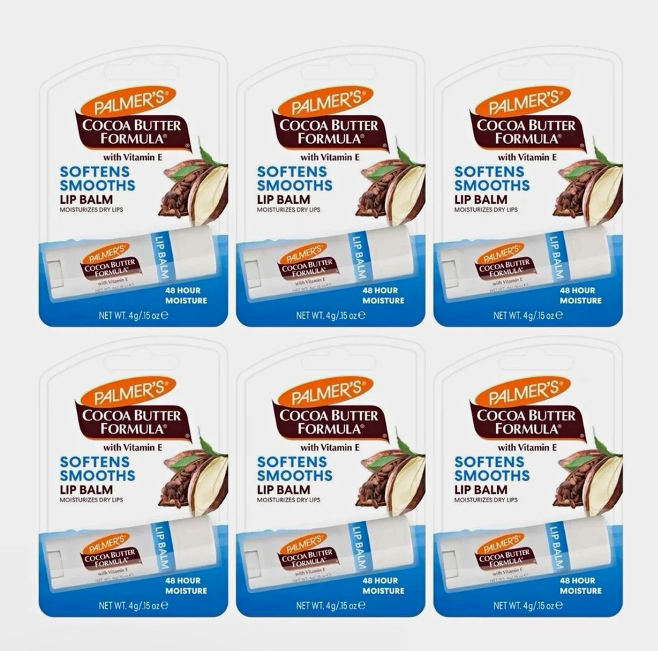 Palmers Coconut Oil Formula Lip Balm 6 Pack 48 Hour Moisture Protection by Betaglam