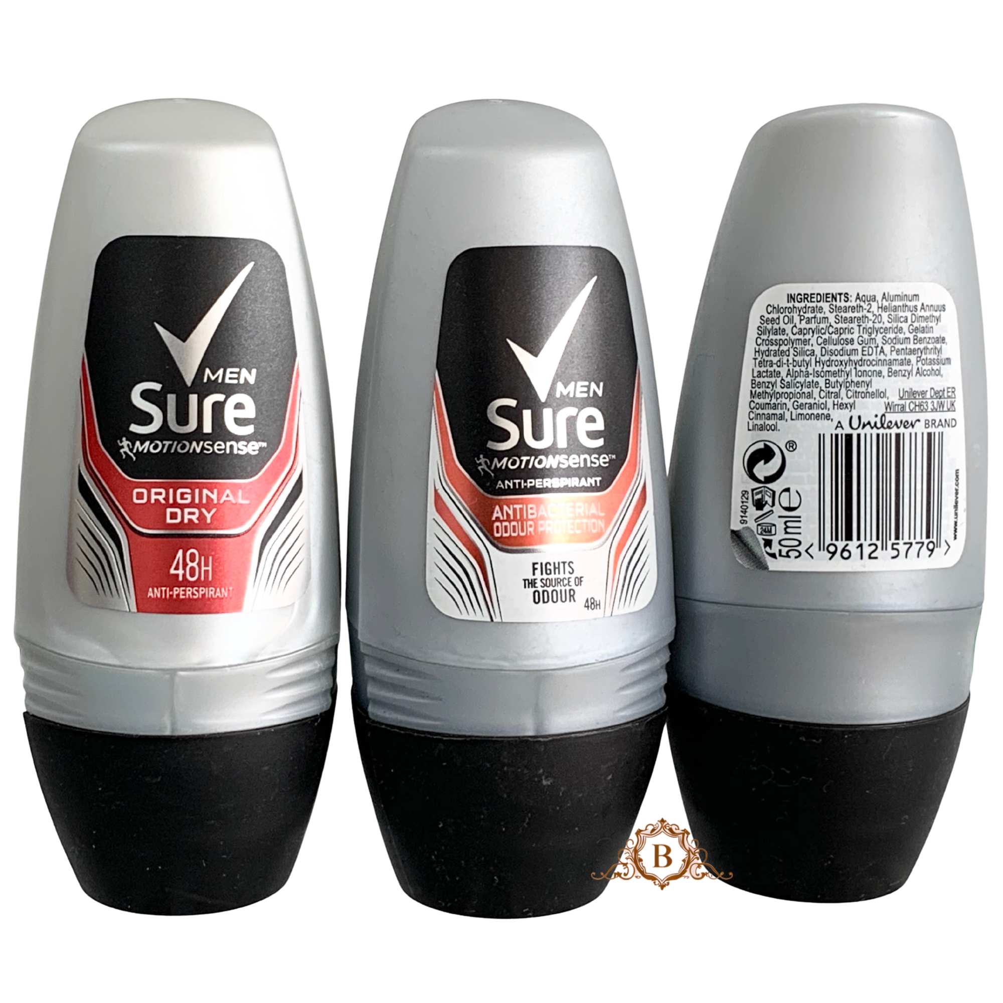 3X SURE Men Original Dry Antiperspirant 48 Hour Protection 50ml Sweat Odor Control All Day Freshness by Betaglam Cosmetics Main image
