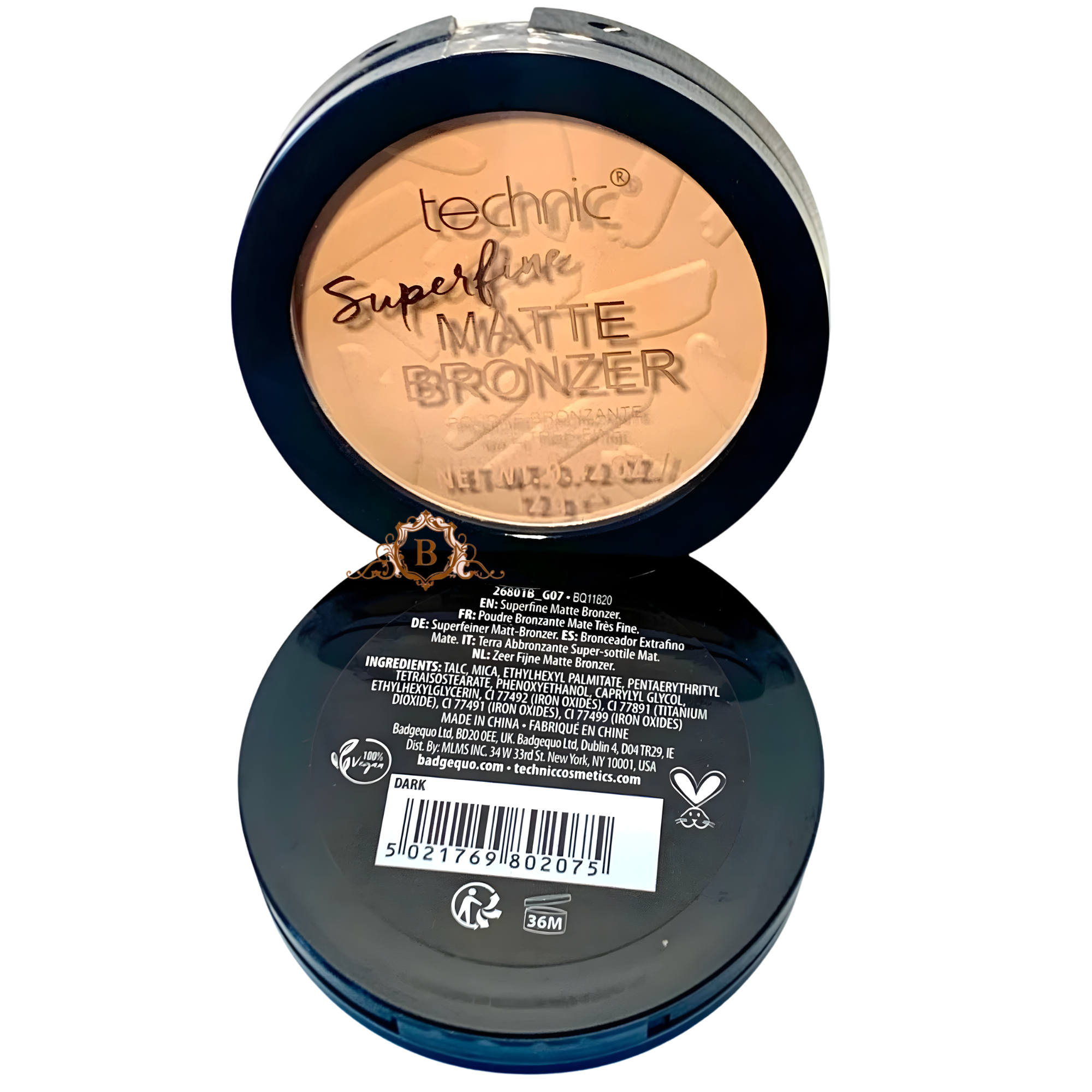 Technic Superfine Matte Bronzer Powder Pressed Vegan 12g Light For Everyday Radiant Bronze Finish by Betaglam