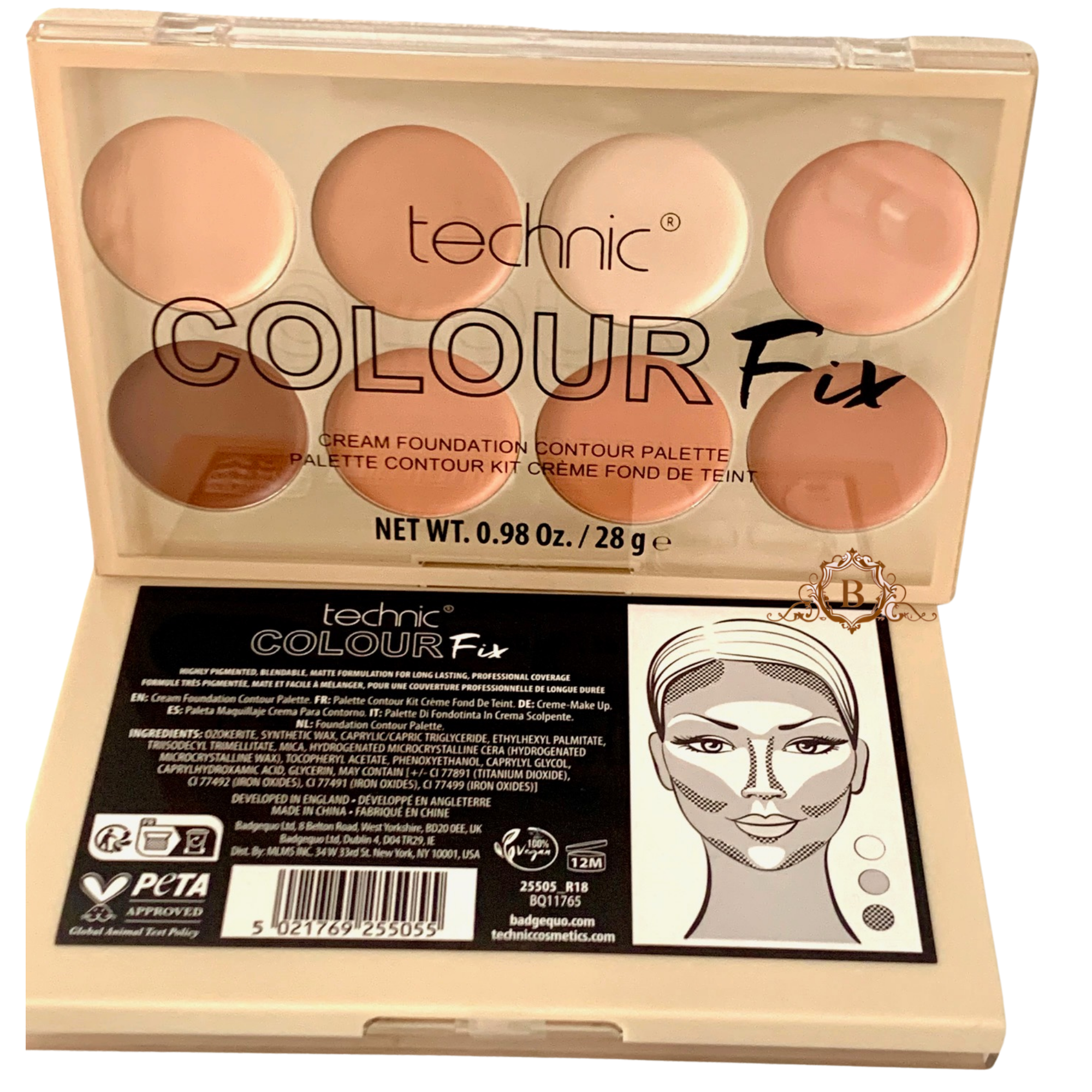 Technic Colour Fix Cream Foundation Contour Palette by Betaglam