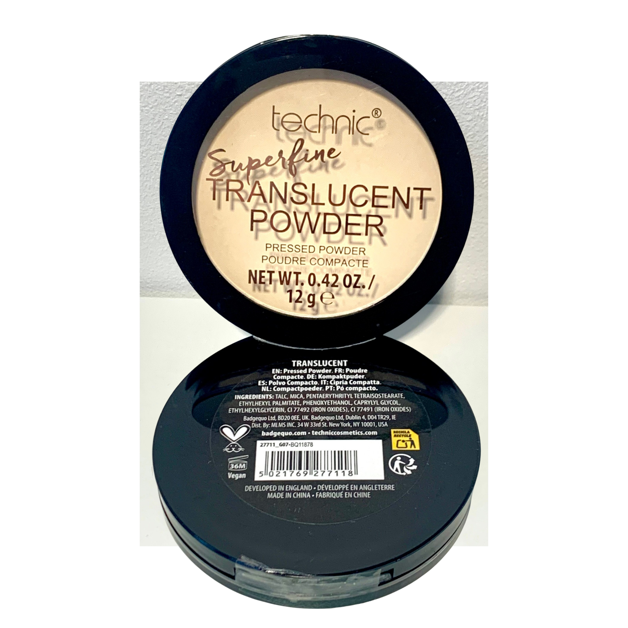 TECHNIC Superfine Translucent Powder Pressed Vegan 12g Light by Betaglam Main image