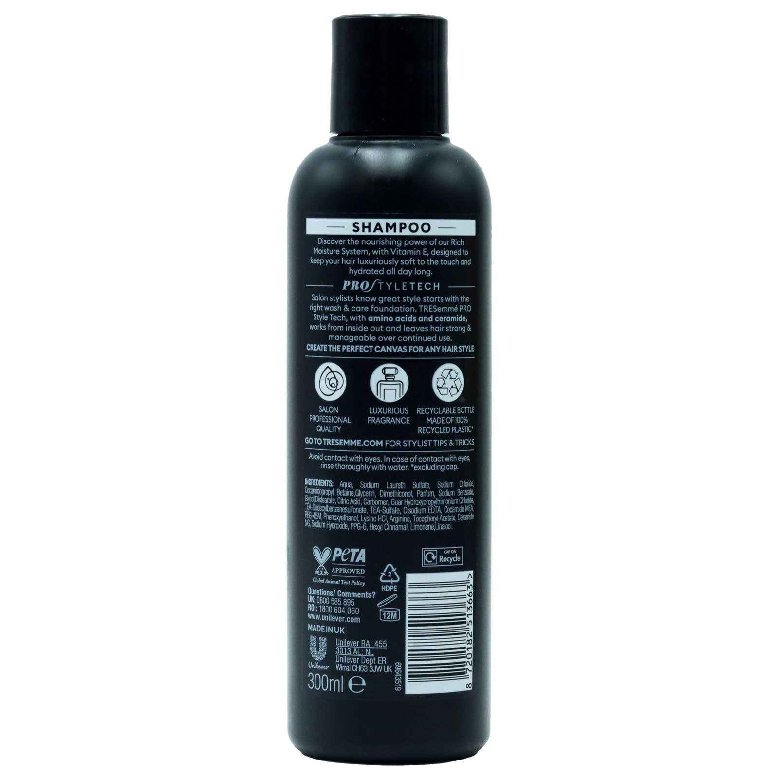 Tresemme Moisture Rich Shampoo 300ml Hydrates Dry Hair For Smooth Frizz Free Shine by Betaglam