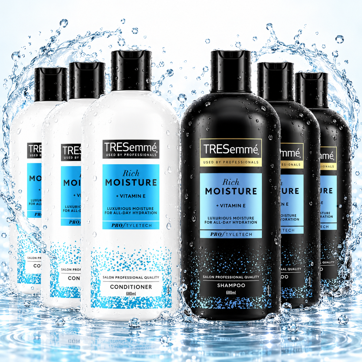 Tresemme Shampoo And Conditioner Set With 6 X 680 mL Bottles. by Betaglam Main image