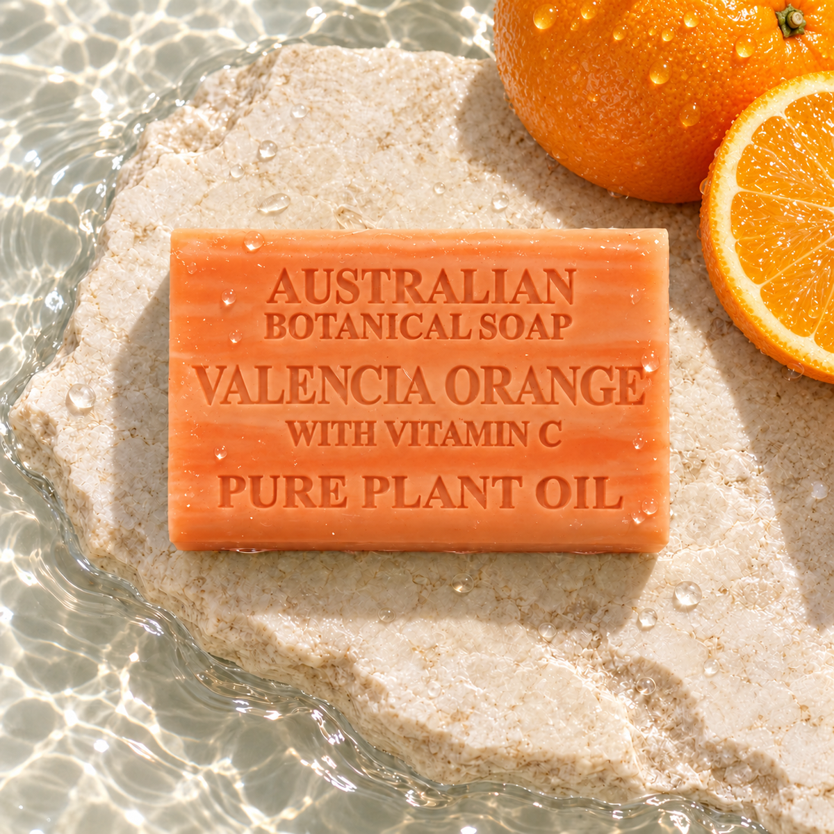 2X Australian Botanical Soap Bar, Valencia Orange with Vitamin C by Betaglam Main image