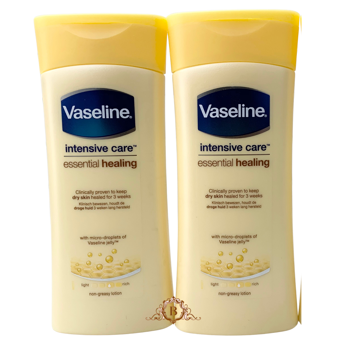Set of 2 Vaseline Intensive Care Essential Healing Lotion 200ml by Betaglam