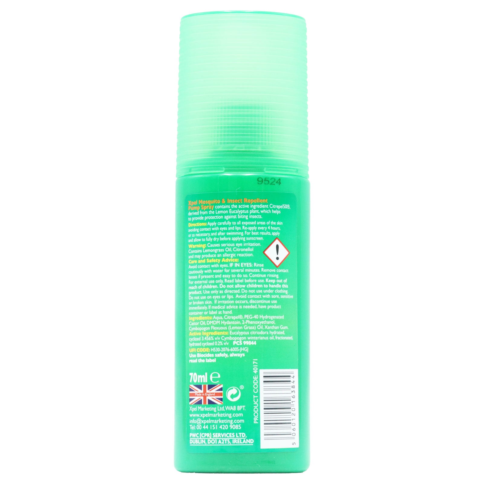 Xpel Mosquito and Insect Repellent Pump Spray 70ml for Outdoor Protection During Beach Trips Hiking Dusk Walks by Betaglam