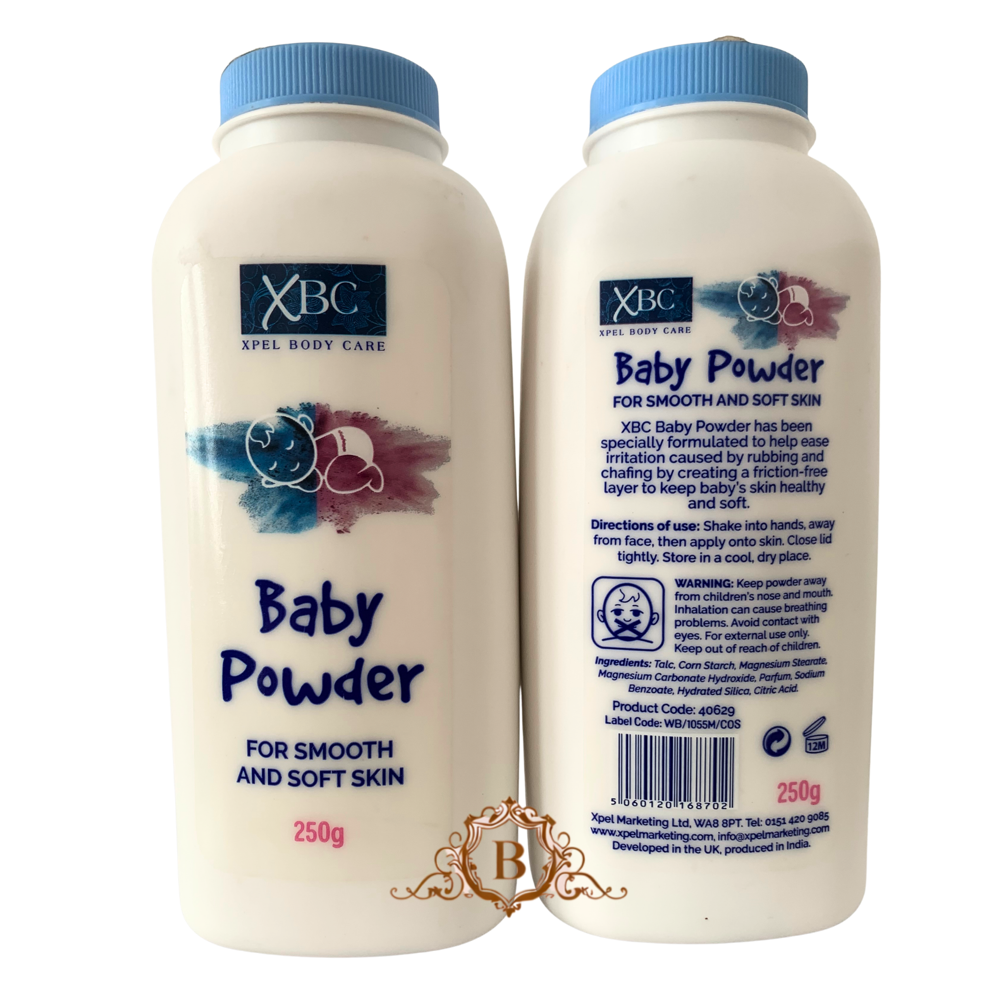 XBC Baby Powder Talc 250g – Soft & Smooth Skin | Xpel Body Powder by Betaglam Main image