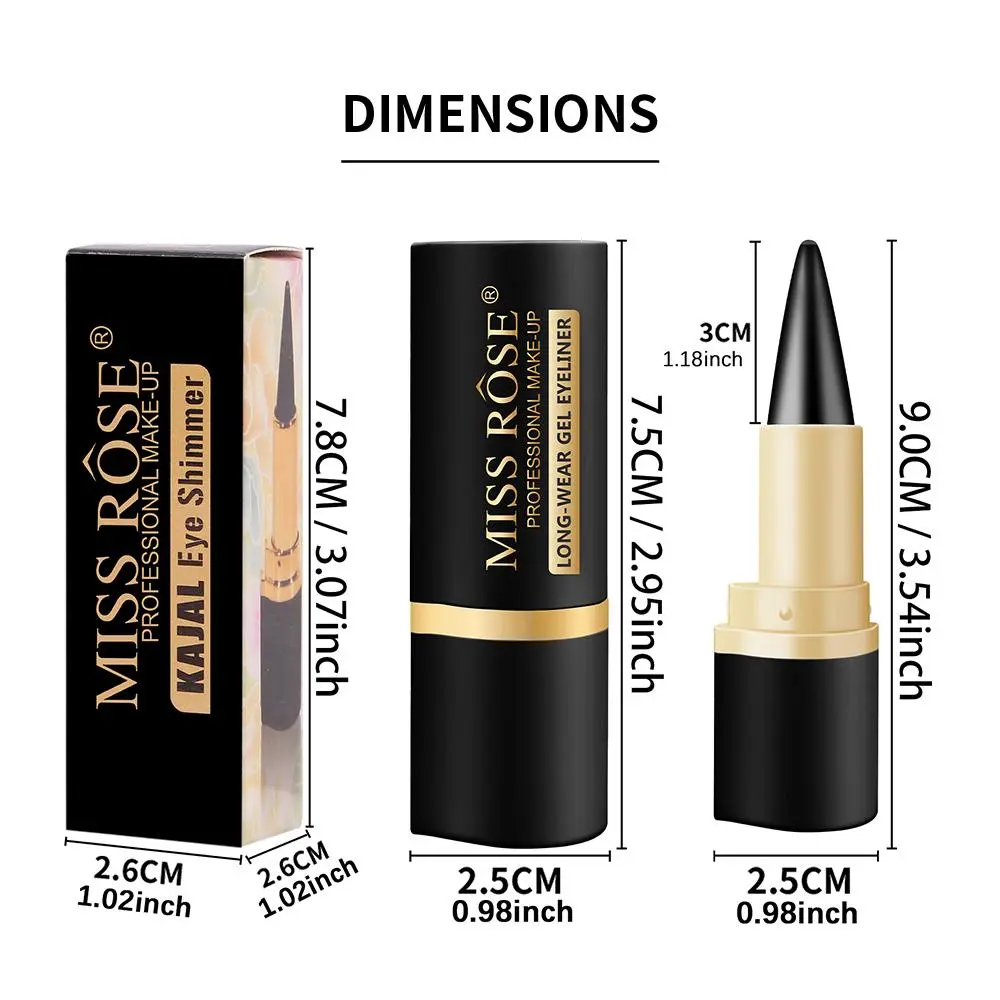 Silver Gel Eyeliner Pencils Waterproof Long Lasting Anti Smudge Two Pack Secondary image