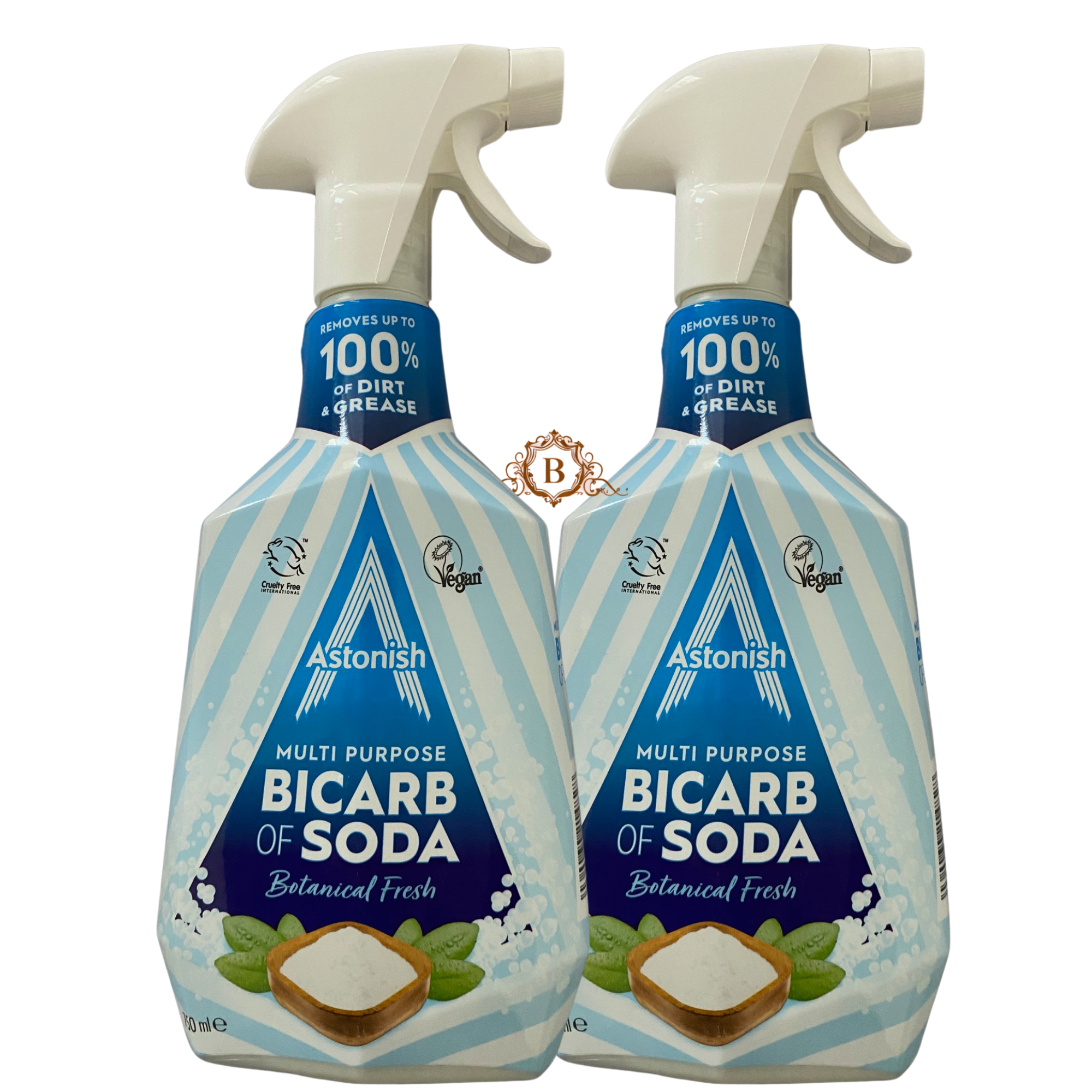 2X Astonish Multi Purpose BICARB if Soda Botanical Fresh Vegan 750ml by Betaglam Cosmetics