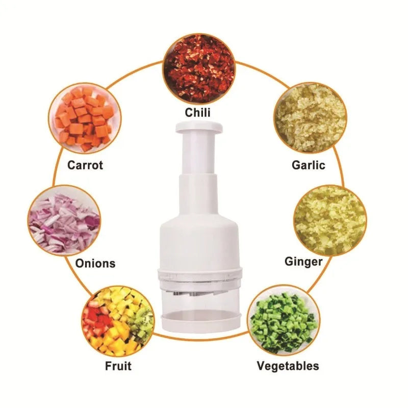 Multi-Function Manual Onion Chopper Garlic Crusher Pressing Food Cutter Vegetable Slicer Peeler Mincer Kitchen Tools Durable New by Betaglam