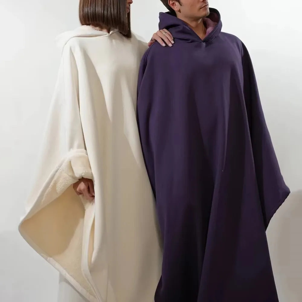 New Good Quality Indio Cloak Hoodie Blanket Punk Loose Men Sweatshirt Casual Solid Color with Hat Cloak Top Autumn and Winter by Betaglam