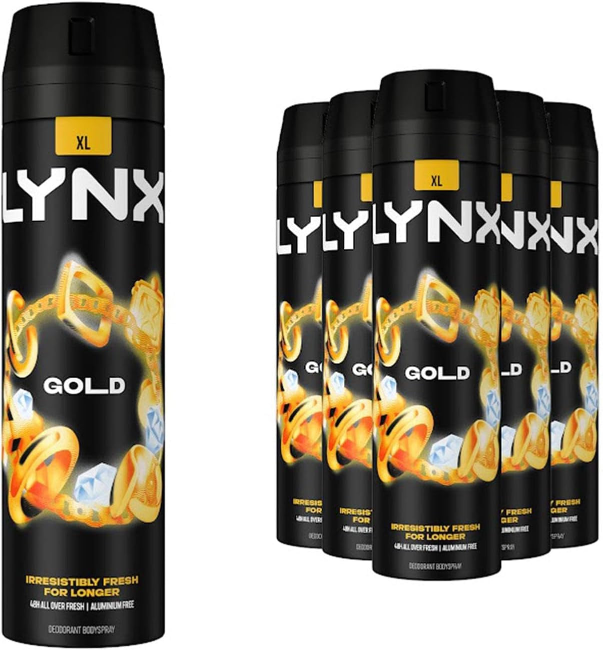 Gold Aerosol Body Spray 6X 200 Ml by Betaglam