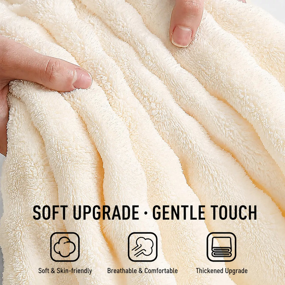 Premium Plush Microfiber Hair Towel Wrap for Women, Super Absorbent Quick-Drying Hair Turban with Button for Long, Thick & Curly Hair, 1-Pack or 2-Pack by Betaglam