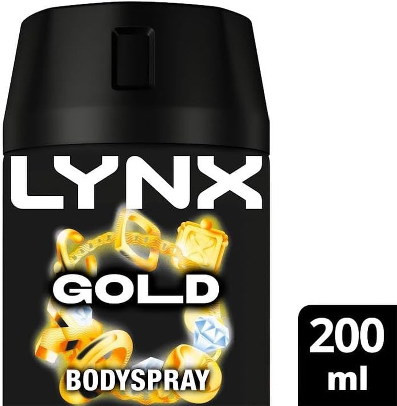 Gold Aerosol Body Spray 6X 200 Ml by Betaglam