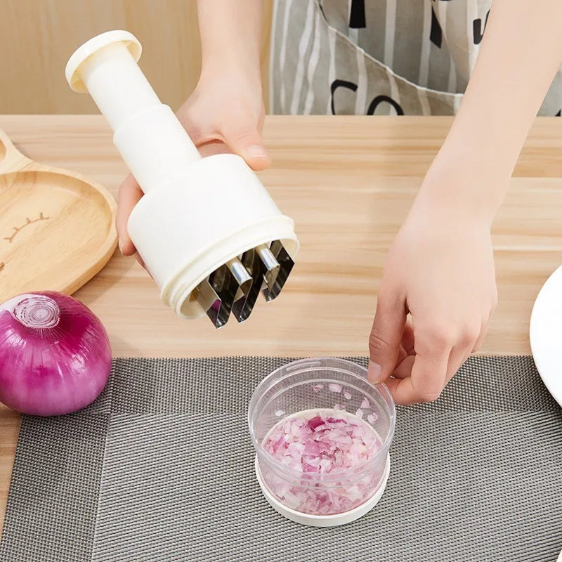 Multi-Function Manual Onion Chopper Garlic Crusher Pressing Food Cutter Vegetable Slicer Peeler Mincer Kitchen Tools Durable New by Betaglam