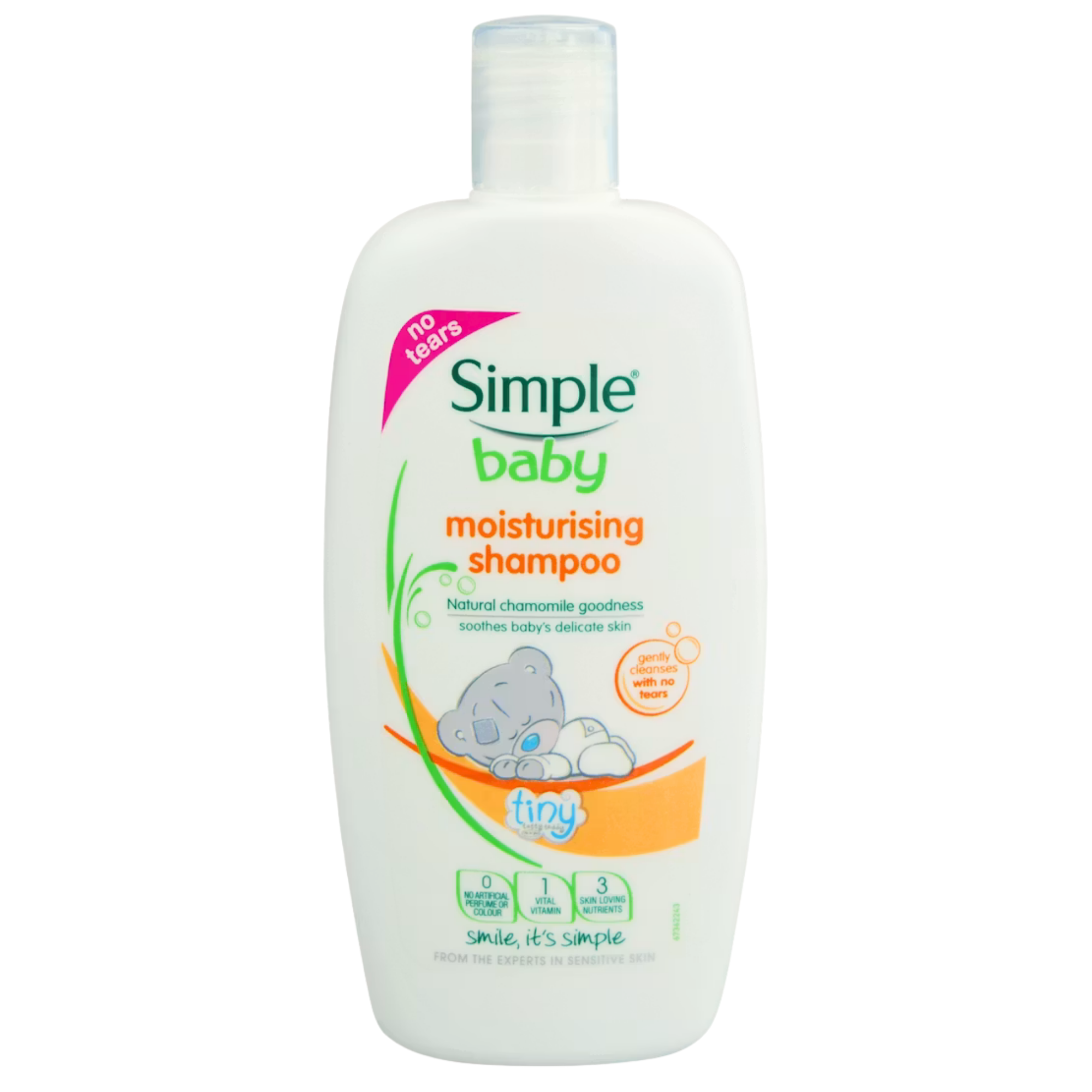 Simple Baby Moisturising Shampoo Chamomile No Tears 300ml Gentle Tear Free Hair Care for Delicate Scalp by Betaglam Cosmetics