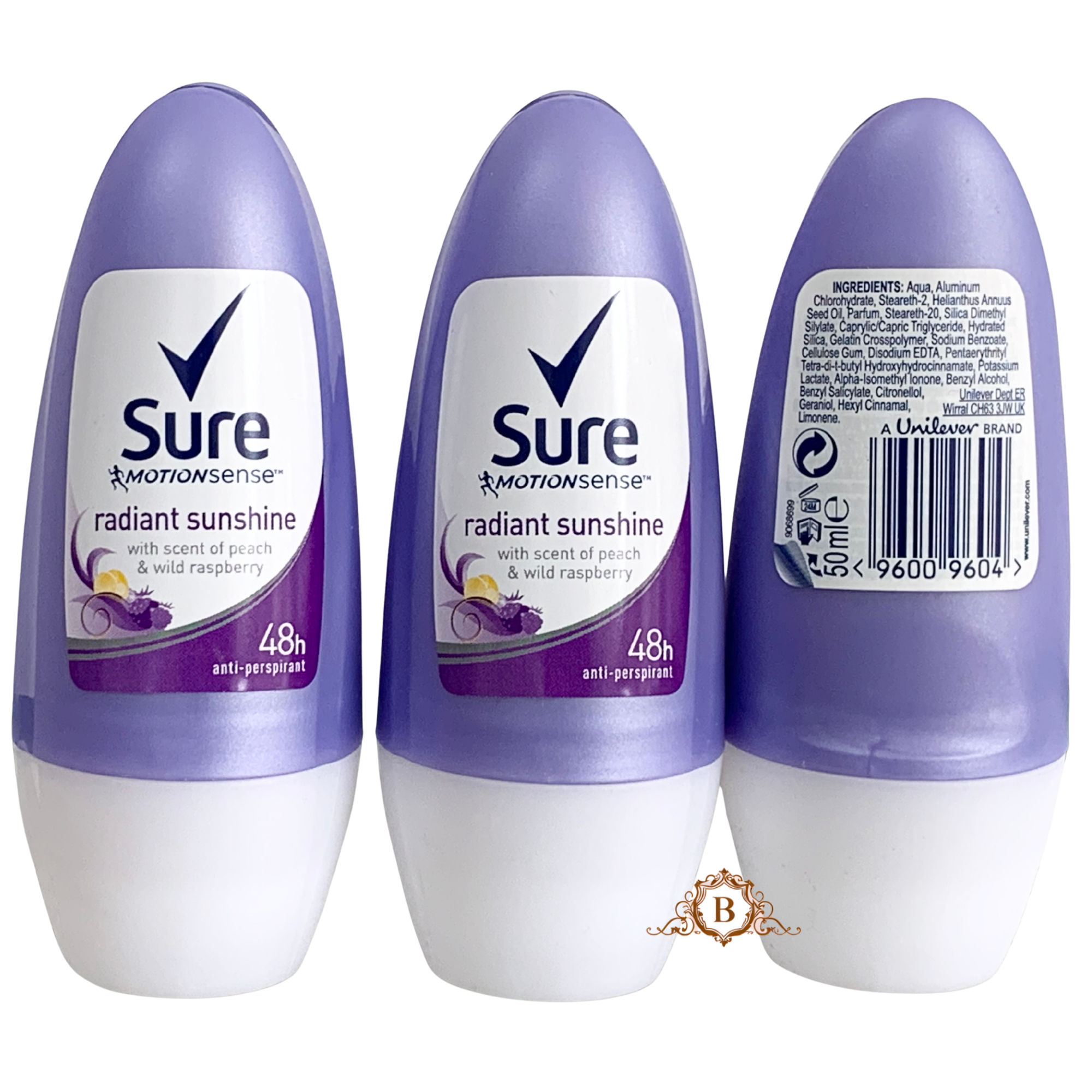 3X SURE Radiant Sunshine Anti-perspirant Roll On 50ml by Betaglam Cosmetics Main image